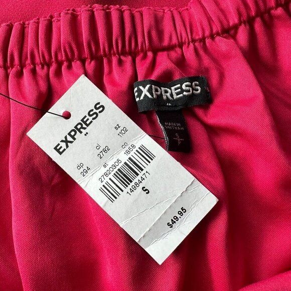 NWT Express Red Off The Shoulder Short Mini Dress Womens Small - Picture 7 of 8